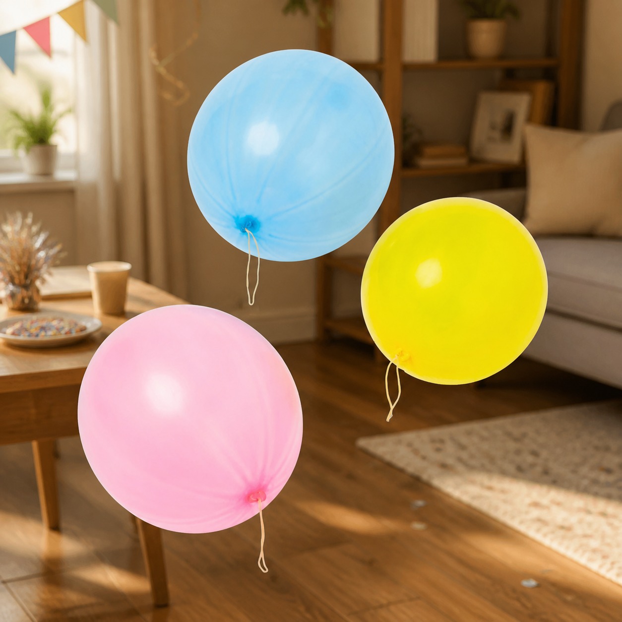 Party Games Kids Outdoor - 6ct Multicolor Punch Balloons With Rubber