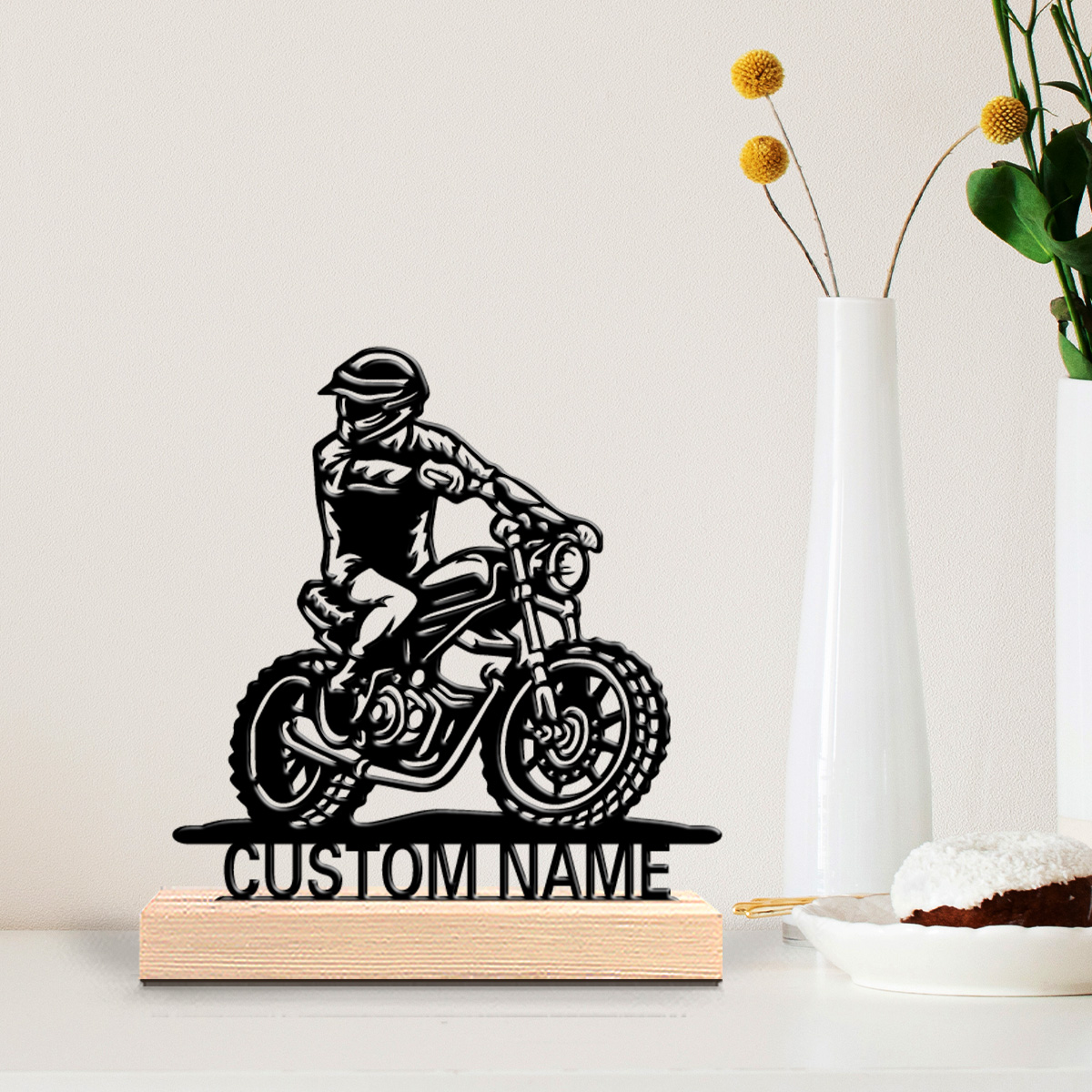 Party Games School - 1pc Cute Personalized Custom motorcycle Wooden