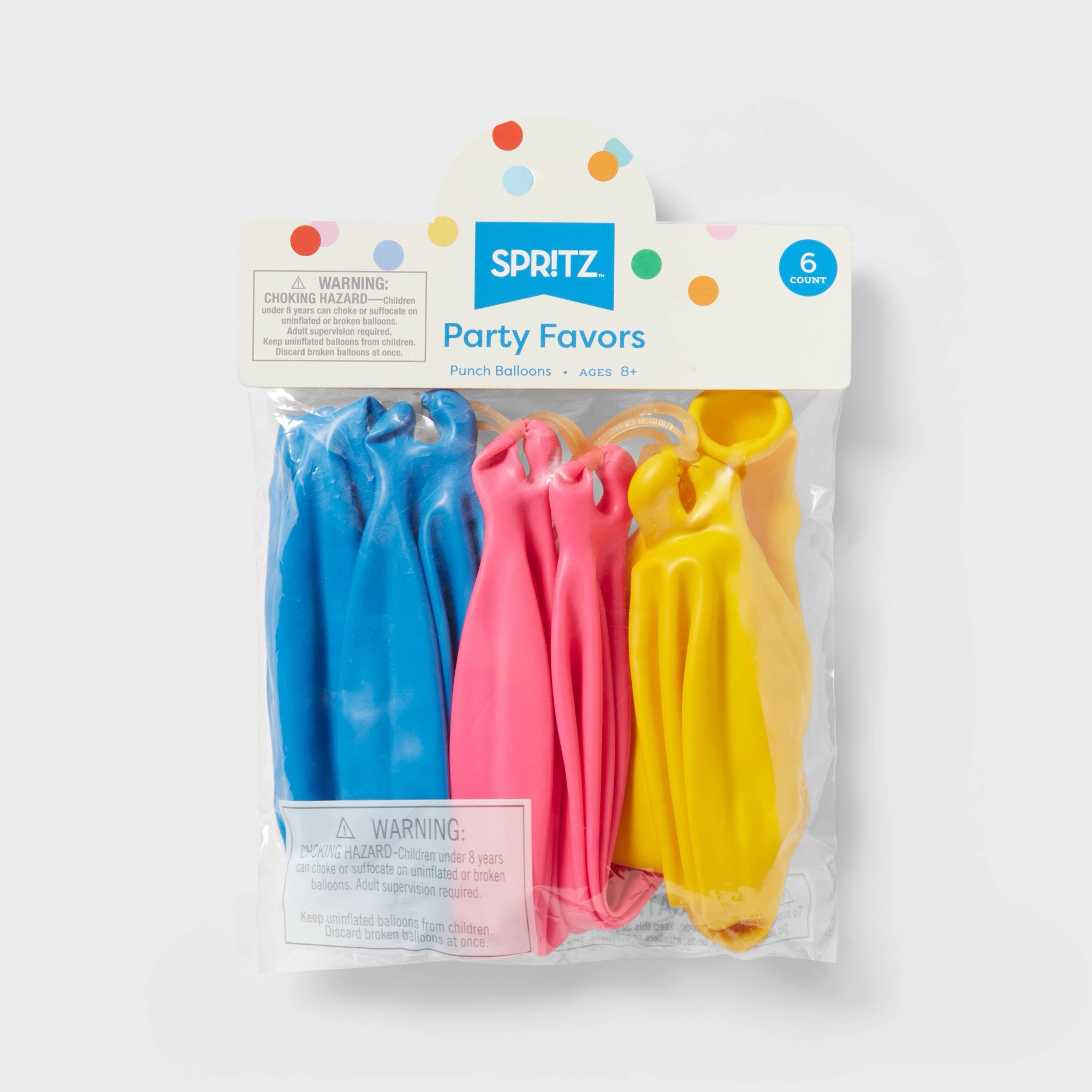 6ct Multicolor Punch Balloons  - Party Games Kids Outdoor 评论和价格