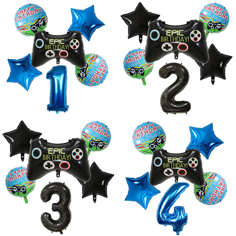 6pcs Gamepad Boy Game Foil Hel - Party Games Kids Birthday 评论和价格