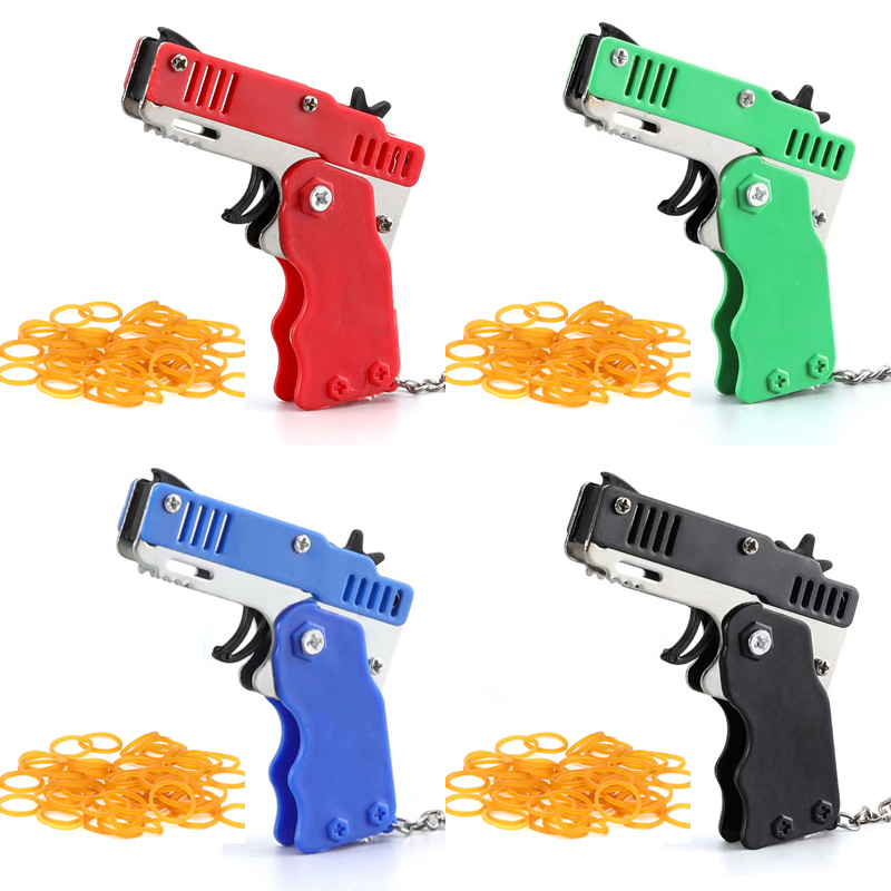 Mini Keychain Rubber Band Gun  - Party Games Kids Outdoor 评论和价格