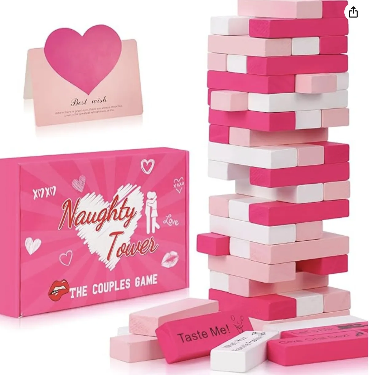48PCS Block Tower Game Couple  - Party Games Couple 评论和价格
