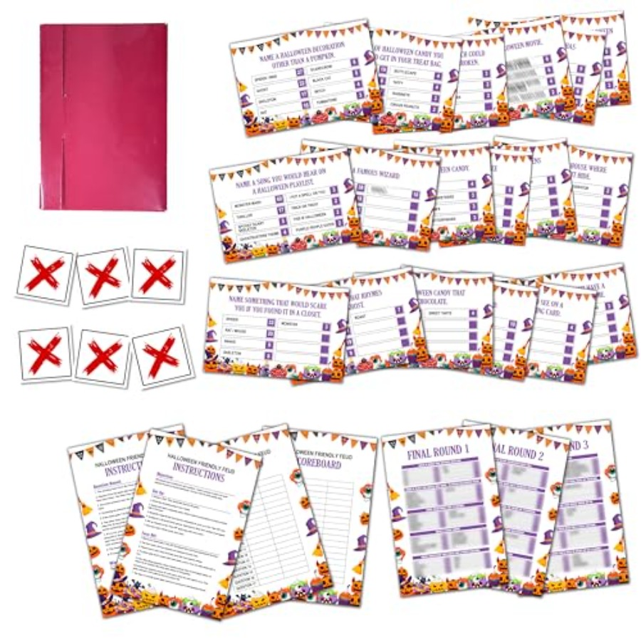Halloween Friendly Feud Game,  - Party Games For Adults Large Group 评论和价格