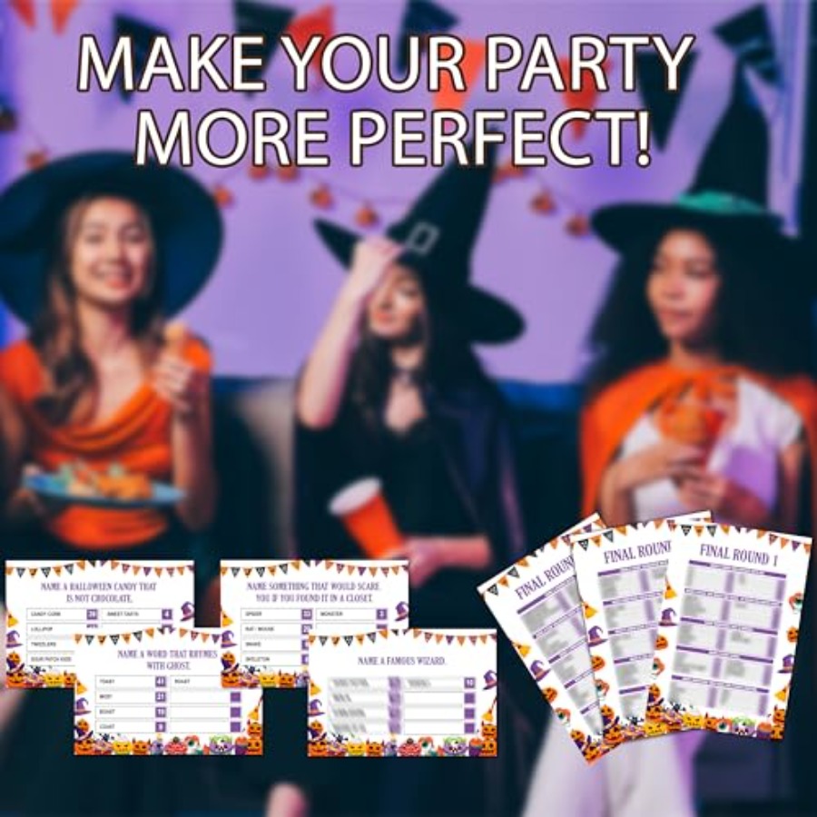 Halloween Friendly Feud Game,  - Party Games For Adults Large Group 评论和价格