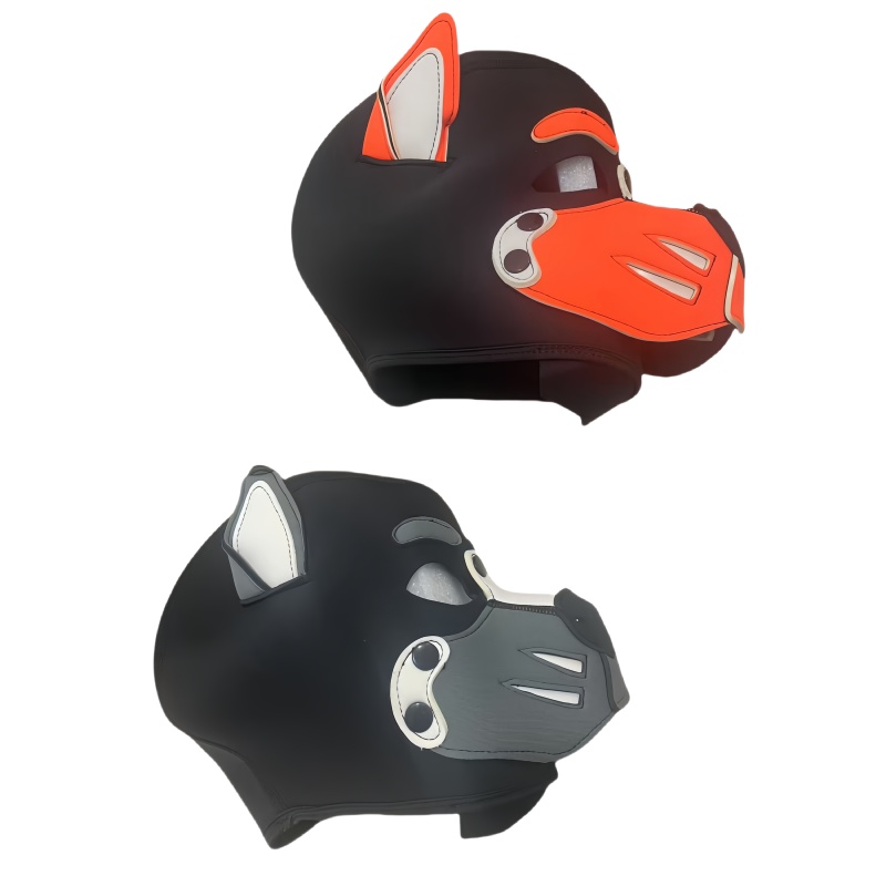 Erotic Colorful Dog Hood Mask  - Party Games Couple 评论和价格