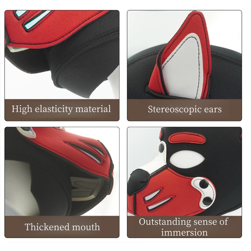Erotic Colorful Dog Hood Mask  - Party Games Couple 评论和价格