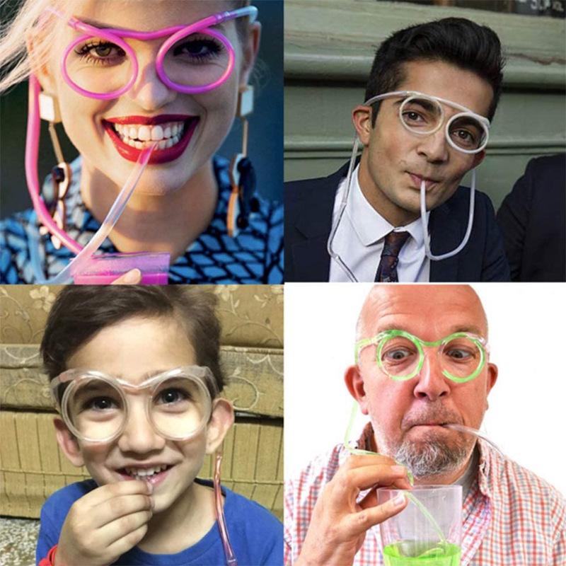 5Pcs Funny Eyeglass Shaped Dri - Party Games Kids Birthday 评论和价格