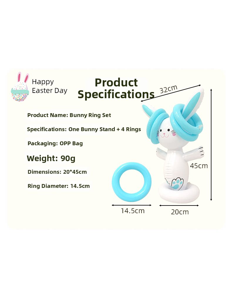 Easter Inflatable Bunny Ring T - Party Games Kids Outdoor 评论和价格