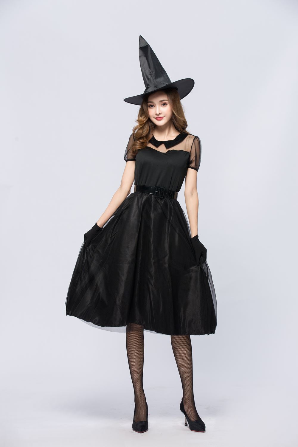 Halloween Black Veil Witch Cos - Party Games Simple 评论和价格