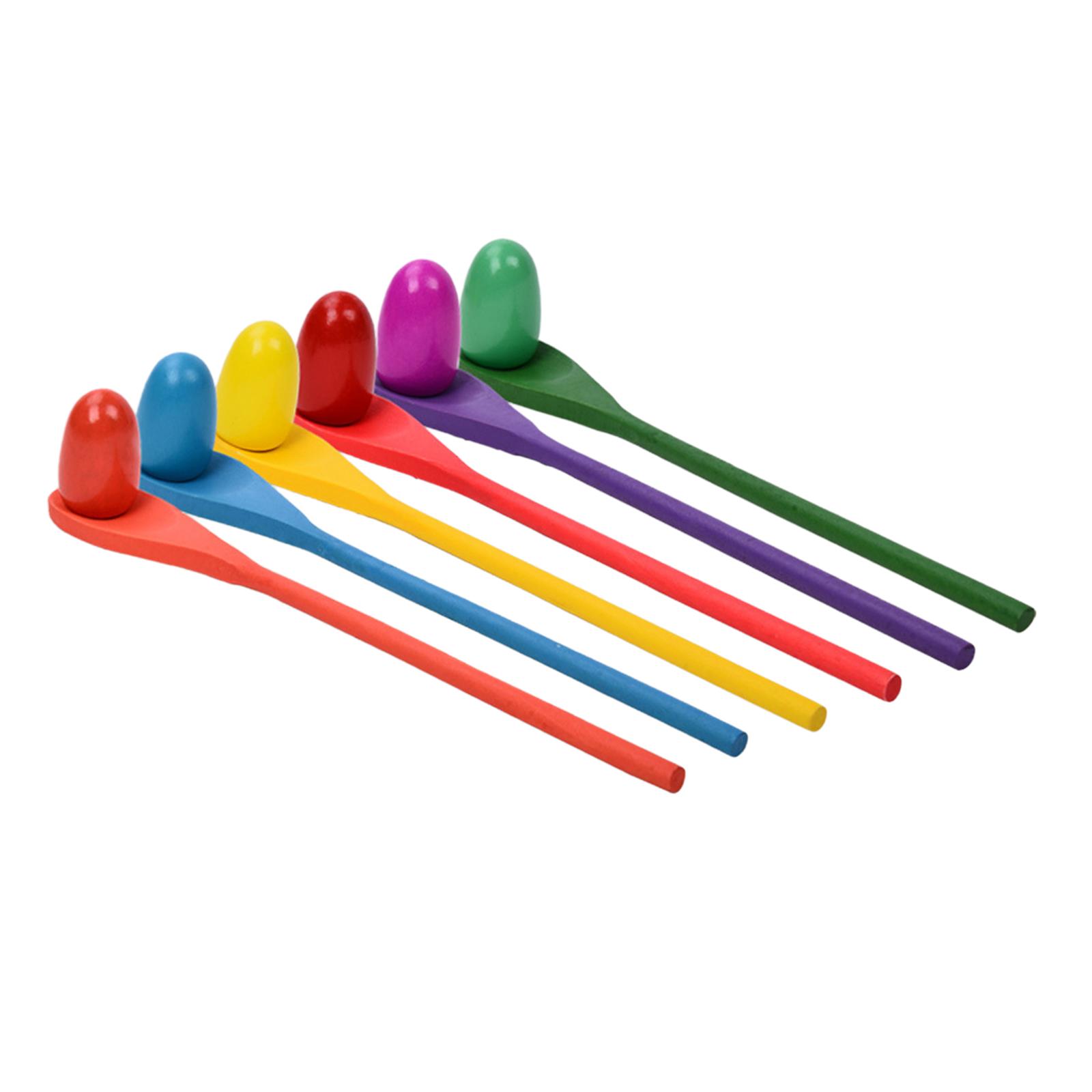 6 Pieces Egg Spoon Race Game H - Party Games Kids Outdoor 评论和价格