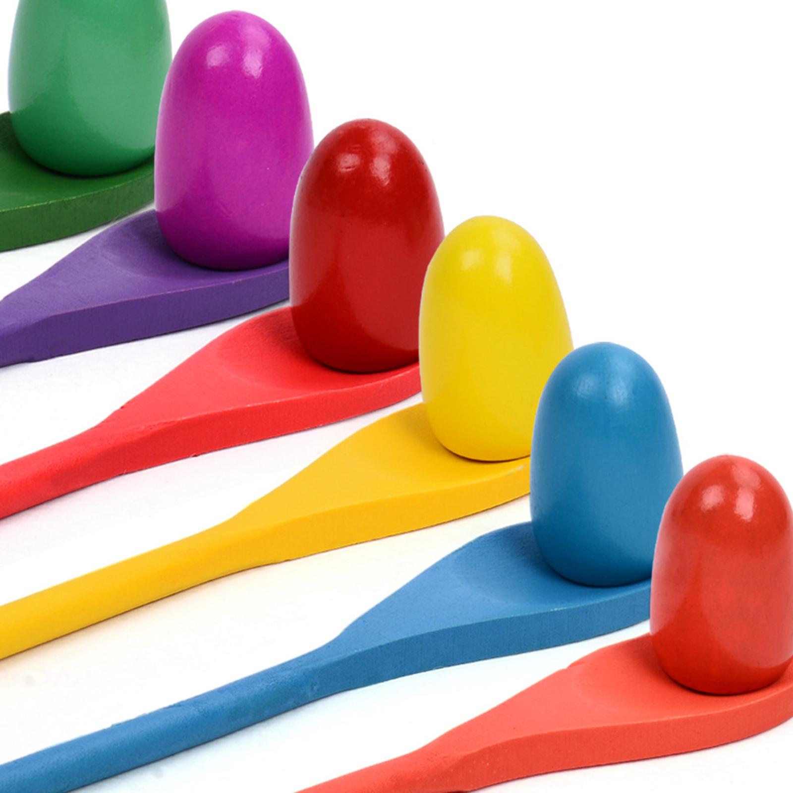 6 Pieces Egg Spoon Race Game H - Party Games Kids Outdoor 评论和价格