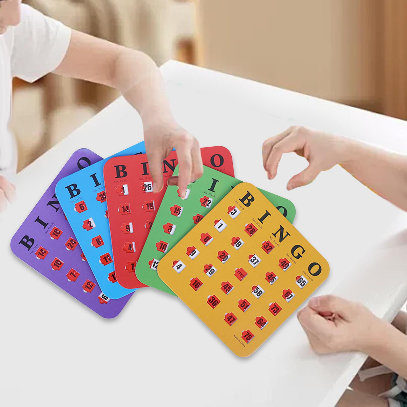 5 Pieces Large Print Bingo Car - Party Games For Adults Large Group 评论和价格