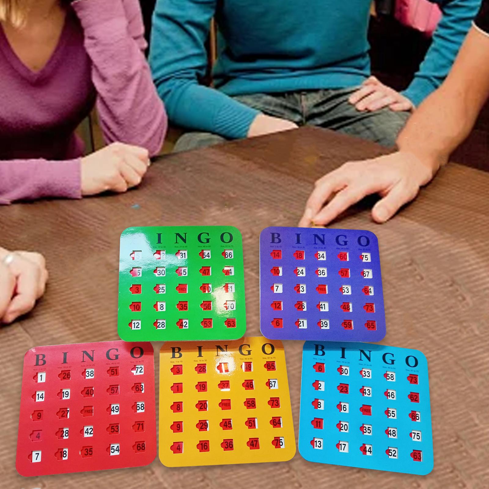 5 Pieces Large Print Bingo Car - Party Games For Adults Large Group 评论和价格